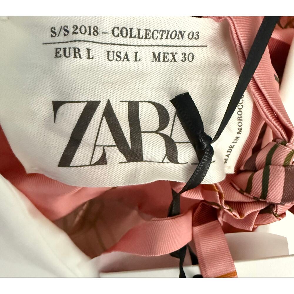 NWT ZARA Studio Collection Contrast Check Tunic Dress Pink Red Plaid Size L - Picture 13 of 14